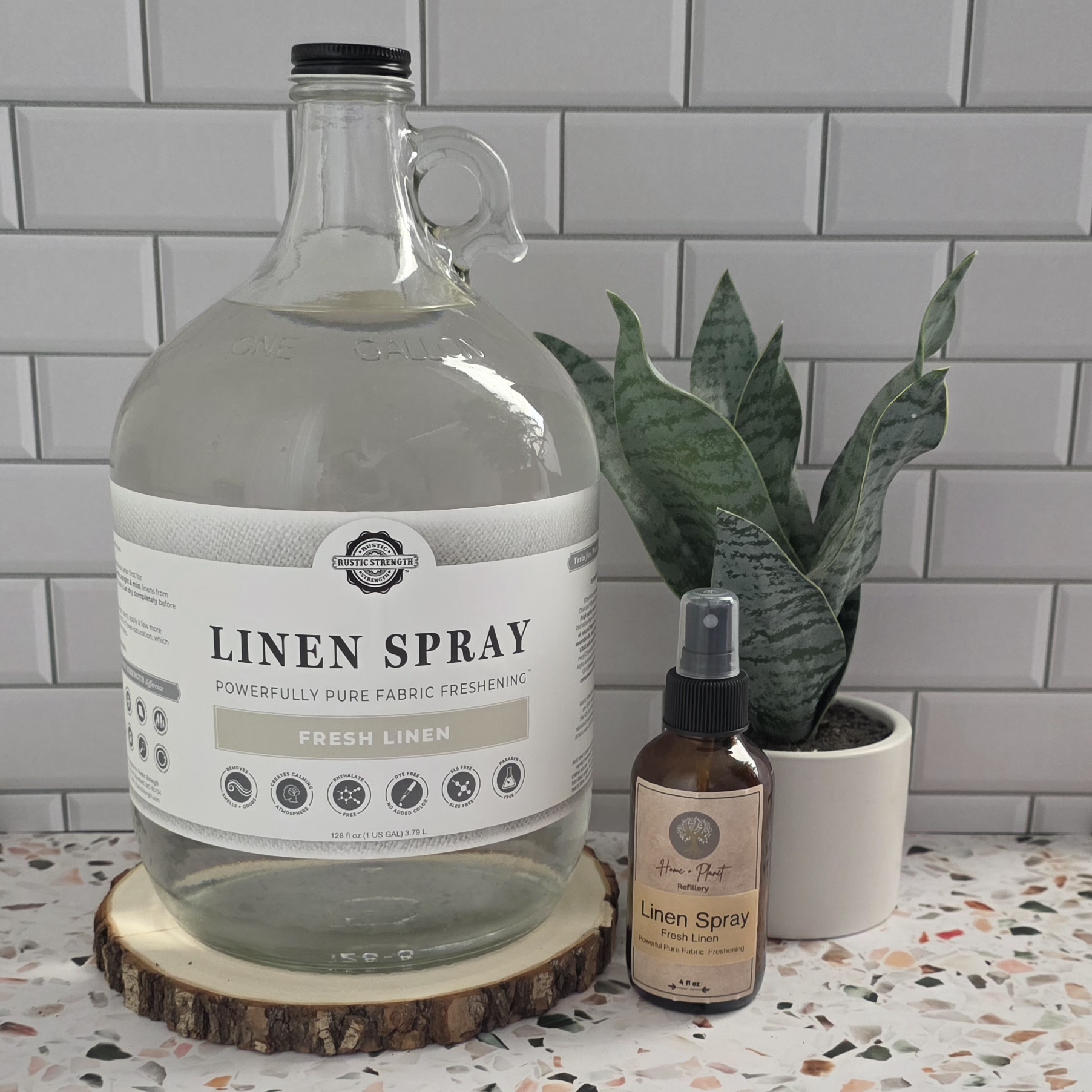 Rustic Strength | Linen Spray | Fresh Linen 4oz Amber Glass Bottle | Refill - Image 2