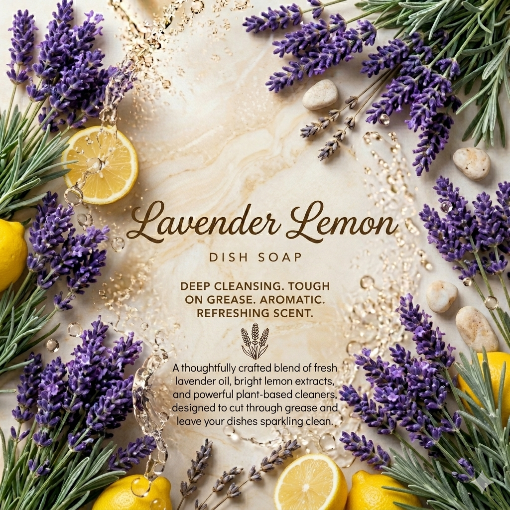 Rustic Strength Liquid Dish Soap (Lavender & Lemon)